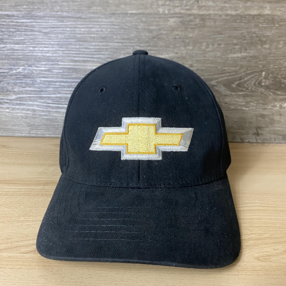 Chevrolet Hat Cap Fitted Black Ultra Fit Winner's Circle Embroidered Mens Racing